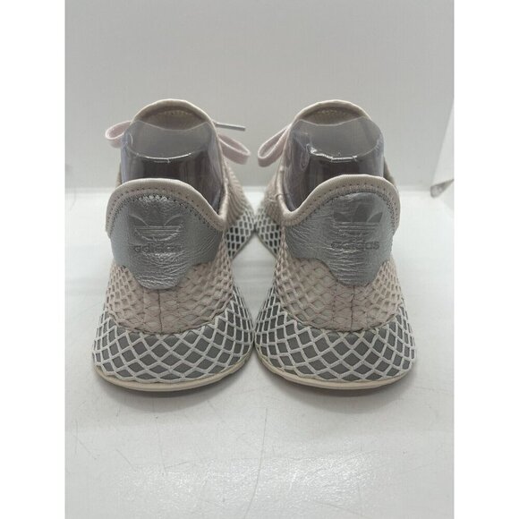 Adidas Deerupt Runner DB3054 Women's White Mesh Overlay Sneakers Shoes Lace Up - Picture 4 of 9